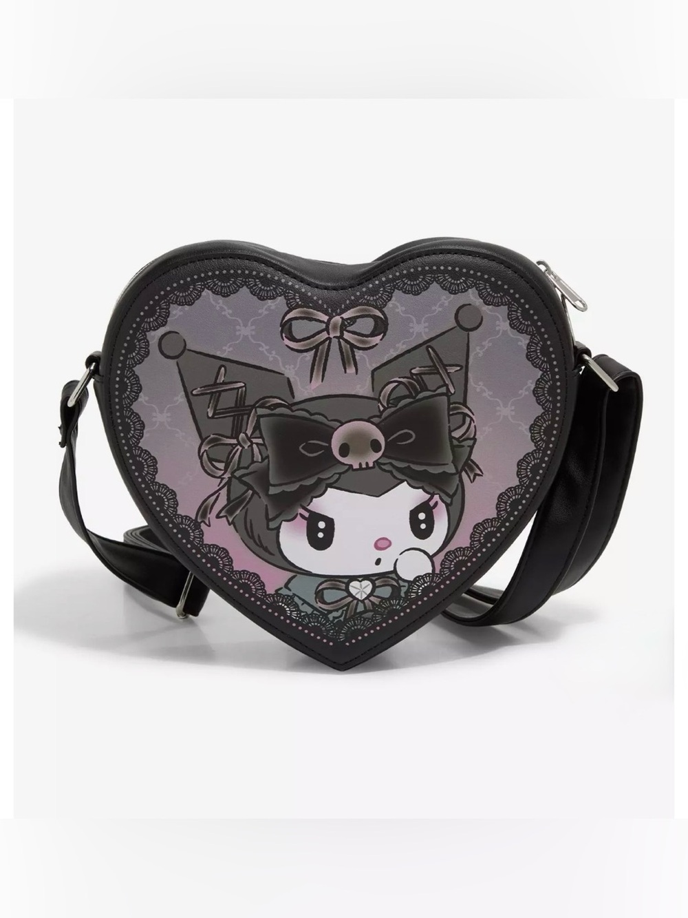 Loungefly Sanrio Kuromi Lolita Heart Crossbody Bag